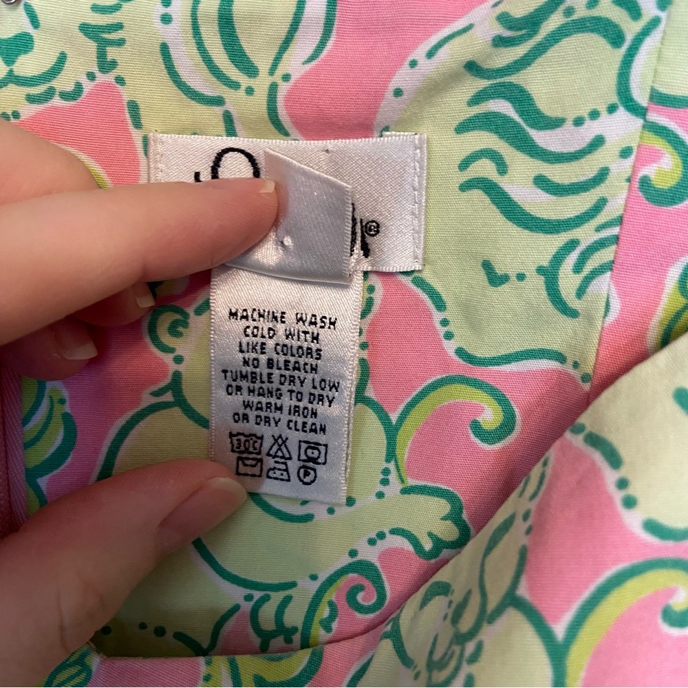 Lilly Pulitzer RARE Fried Catfish 90s Y2K Vintage lion tiger fish print dress - Picture 7 of 7